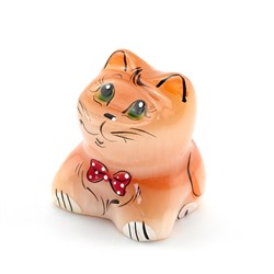 Скульптура из селенита "Котик мини" 30*28*33мм