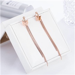 SALE! Длинные серьги - цепочки из ювелирной стали, Бабочки, 1 пара.