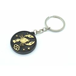 Брелок литой знак зодиака "Рак" черный. 35*35мм