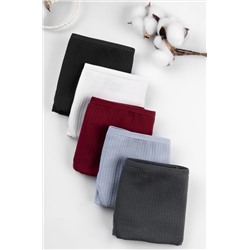 Женские трусы-слипы в рубчик 5шт. Happyfox