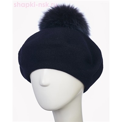 Берет фетр флис Помпон 115 Берет женский флис (58-59)