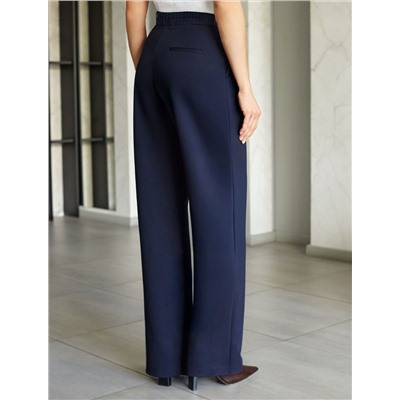 Прямые брюки из джерси на резинке сзади