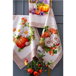 К-т полотенец "Винтажные открытки" 50*60 см. - 3 шт. рогожка хлопок 100%