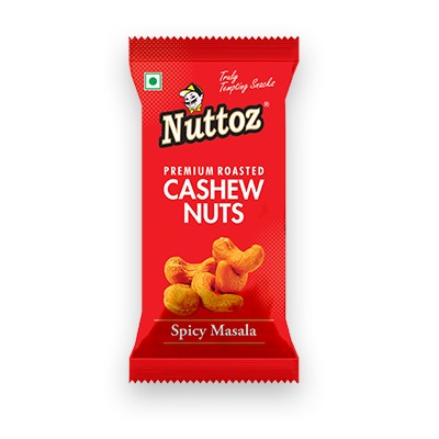 Premium Roasted Cashew Nuts SPICY MASALA, Nuttoz (Обжаренный кешью ПРЯНАЯ МАСАЛА, Наттоз), 80 г.