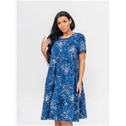 Платье женское Текс-Плюс, цвет синий белый