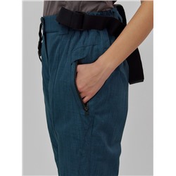 Полукомбинезон утепленный женский большого размера синего цвета 666_1S