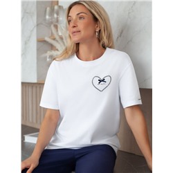 Футболка с принтом свободная эластичная из премиального хлопка