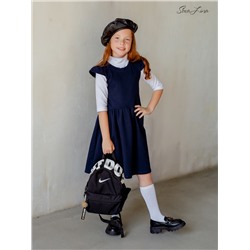 Платье Бабочка футер темно-синее ФЖ