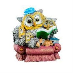 Фигурка Совушка с совятами в кресле H19 Ф187