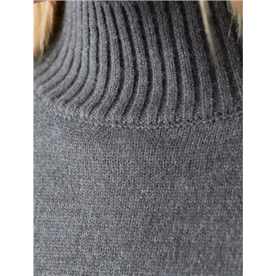 Свитер с высоким воротом из пряжи с кашемиром