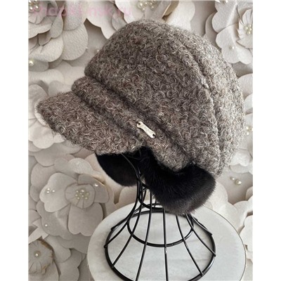 Фантазия букле мех.норка Кепка женская флис (56-58)