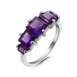 Кольцо из серебра аметист, Джолина