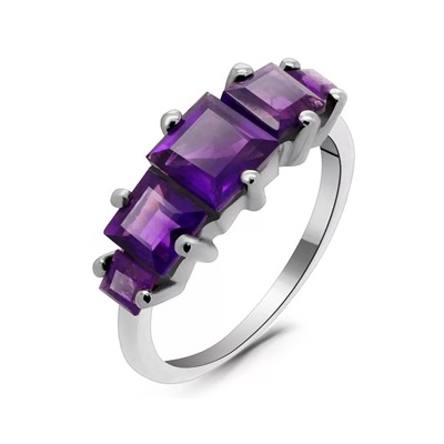 Кольцо из серебра аметист, Джолина