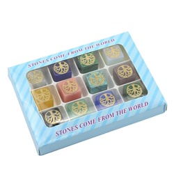 Набор кубиков из камня с символом "Древа Жизни"