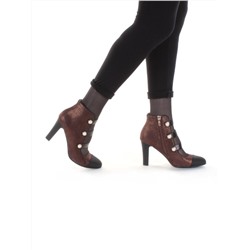 F655-61-4 BLACK/BROWN Туфли женские (натуральная замша) размер 35