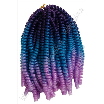 Кудри трехцветные 35 см (30 шт) SF-6087, №С6