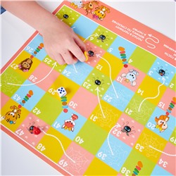 Настольная игра для девочек «Весёлые ходилки» 4 в 1 (раскраска)