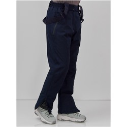 Полукомбинезон утепленный женский большого размера темно-синего цвета 666_1TS