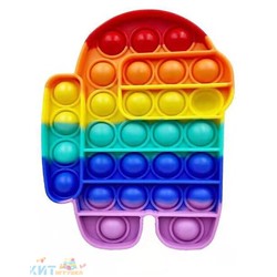 POP IT antistress Сенсорная игрушка с пузырьками АМОНГ АС Радужный в ассортименте / Вечная пупырка, popit_among