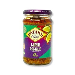 LIME PICKLE, Tangy & Zesty, MEDIUM, Patak's (ЛАЙМ ПИКУЛИ, Острый и пикантный, МЕДИУМ (среднеострый), Патакс), 283 г.