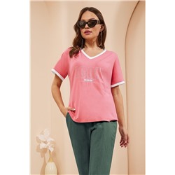 Lissana 4673 хаки-розовый, Брюки,  Блуза,  Жакет