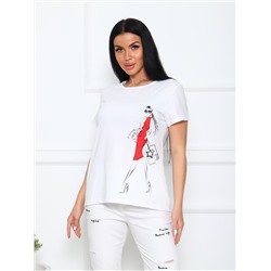 Ледис - футболка белый