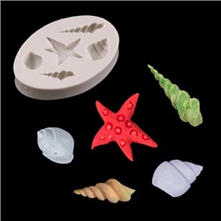 Силиконовый молд "Морские раковины" 8*5,5 см