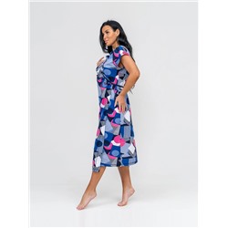 Халат женский Текс-Плюс, цвет голубой синий розовый