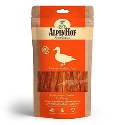 Лакомство AlpenHof Грудка утиная по-домашнему для мелких собак и щенков 50г АГ