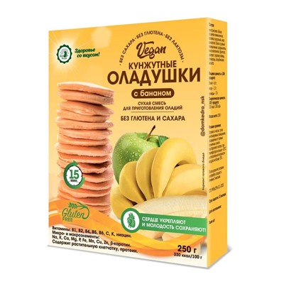 Дом Кедра. Кунжутные оладушки VEGAN с бананом, 250г