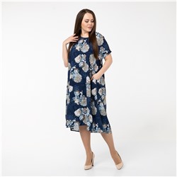 Платье, текстиль, синий