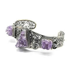Браслет из аметиста друза, 19см.