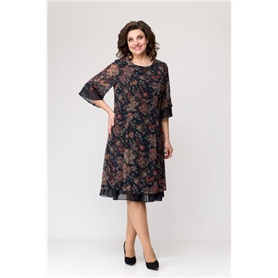 Moda Versal П2202 т.синий+горох, Платье