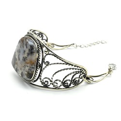 Браслет агат моховой, 16см.