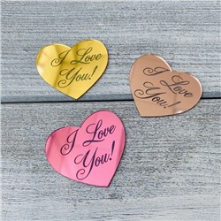 Украшение «I Love You» розовое золото, 10 шт