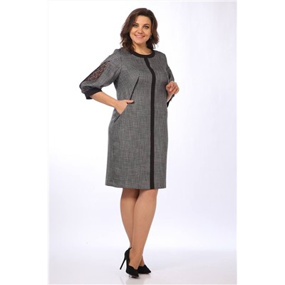 Lady Style Classic 1726/2 серый_с_черным, Платье