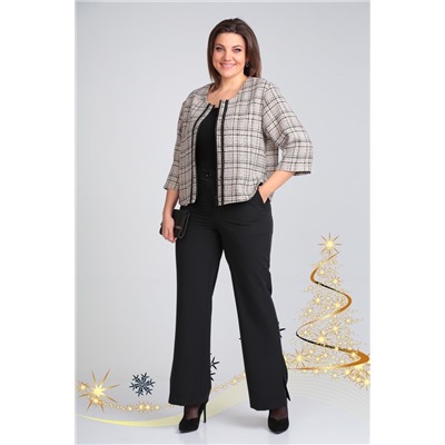 Michel chic 1324 черный-бежевый, Брюки,  Жакет