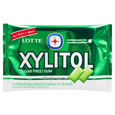 Жевательная резинка Лайм и Мята Xylitol Lime Mint Thai Lotte, Таиланд, 11,6 г Акция