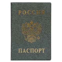 Обложка д/паспорта вертикальная, серая 2203.В106