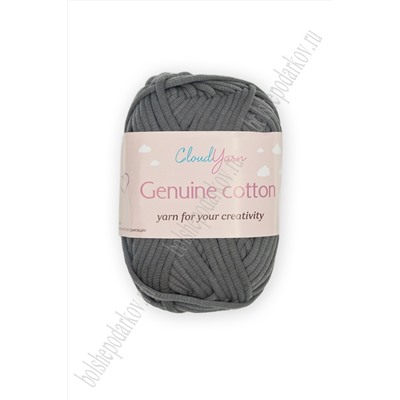 Пряжа "Genuine cotton" 50 гр (10 шт) SF-7844, темно-серый