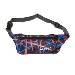 Сумка поясная черная Sport 18,5х10,5х3см SH 238023