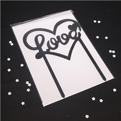 Топпер "Love" черный 11*14 см