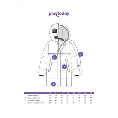 Пальто PLAYTODAY #1048127