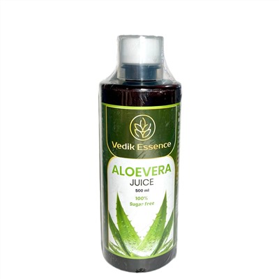 ALOE VERA Juice, Vedik Essence (Натуральный сок АЛОЭ ВЕРА 100% без сахара, Ведик Эссенс), 500 мл.