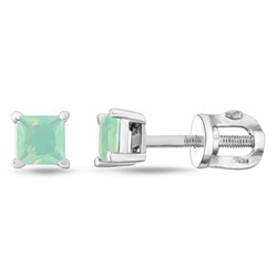 Серьги, лунный камень зеленый, Ю-25032р