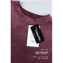 Женский велюровый костюм оверсайз Happyfox