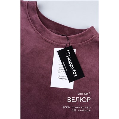 Женский велюровый костюм оверсайз Happyfox