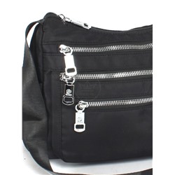 Сумка женская текстиль BoBo-7602,  1отд,  плечевой ремень,  черный 246580