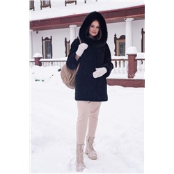 Мехофф Мадам80.12-55 черный, Полупальто