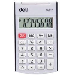 Калькулятор карманный Deli 8 разрядов 6.3*10.5см черный Е39217/BLACK